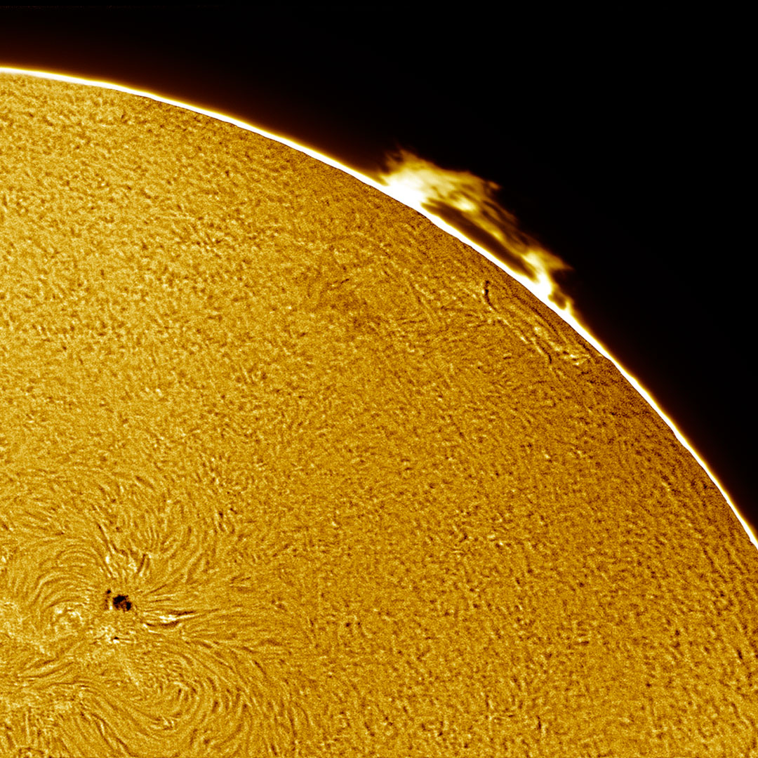 cosa vedere al telescopio sole halfa
